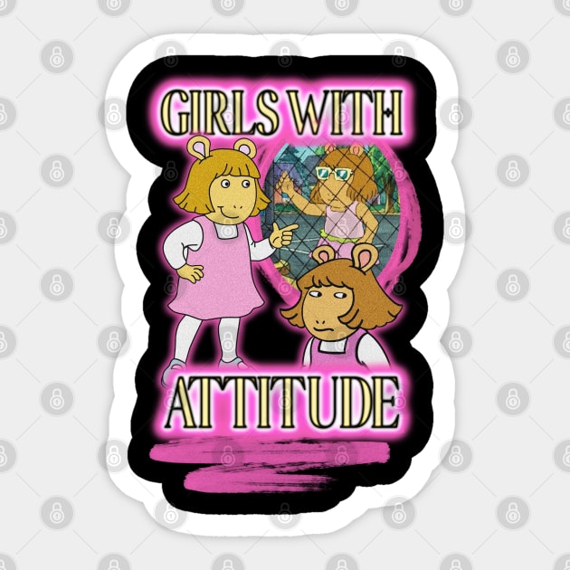 DW - Girls With Attitude Sticker by deemoogs